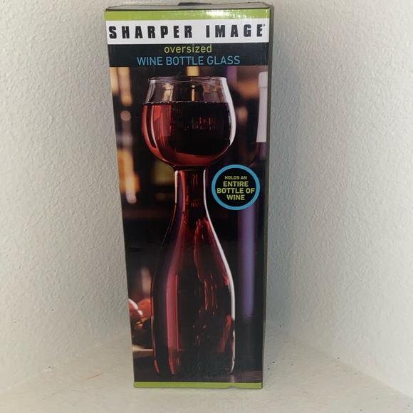 Sharper image, oversized, wine bottle glass holds an entire bottle of wine - Picture 1 of 3